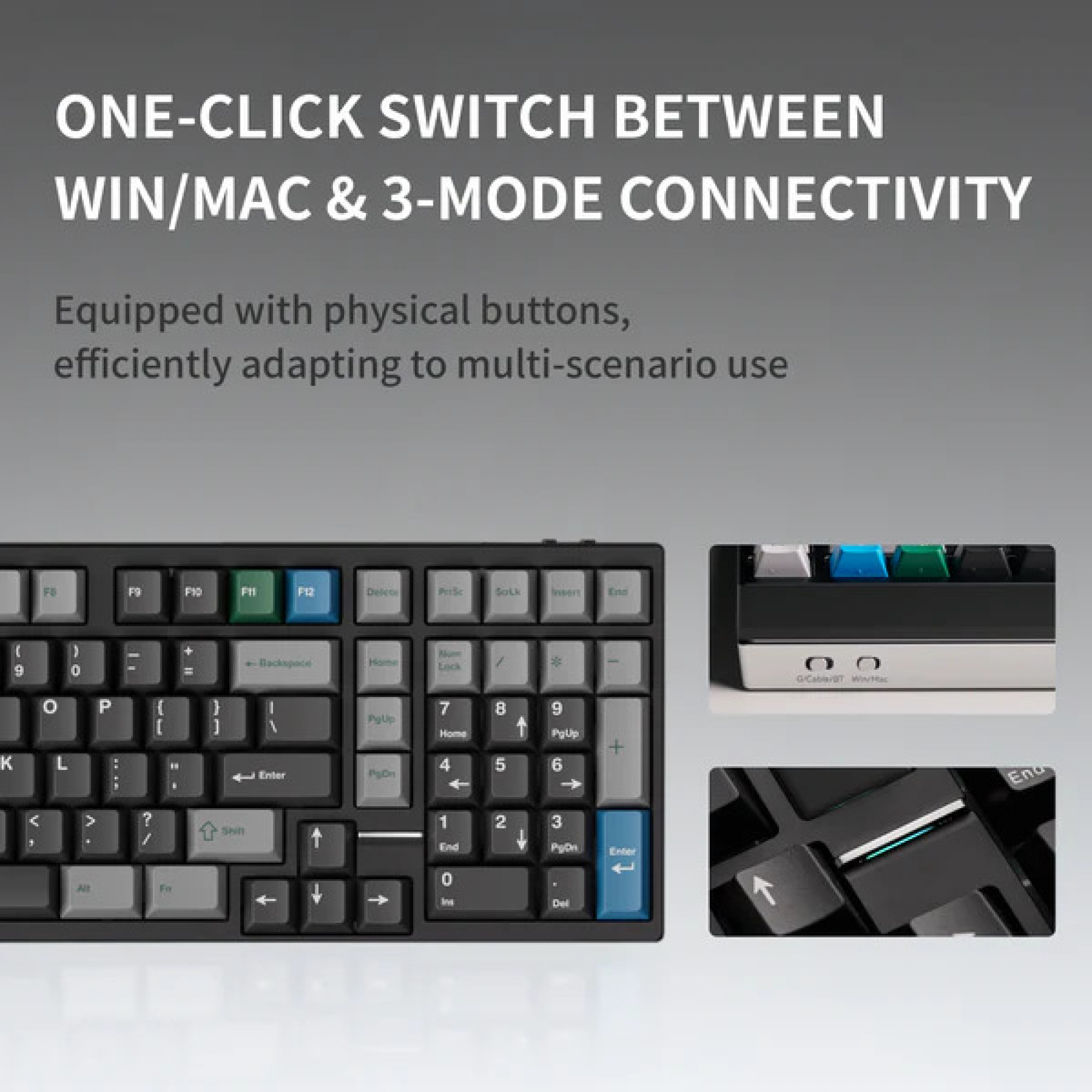 Алюмінієва клавіатура qwertykeys Neo98 & Neo75 Prebuilt Mechanical Keyboard